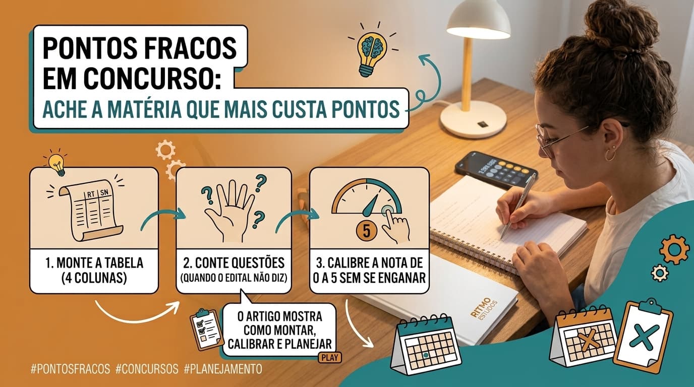 Capa do artigo: tabela de quatro colunas com disciplinas, questões, nota e ponto em risco, com a iguana mascote do Ritmo