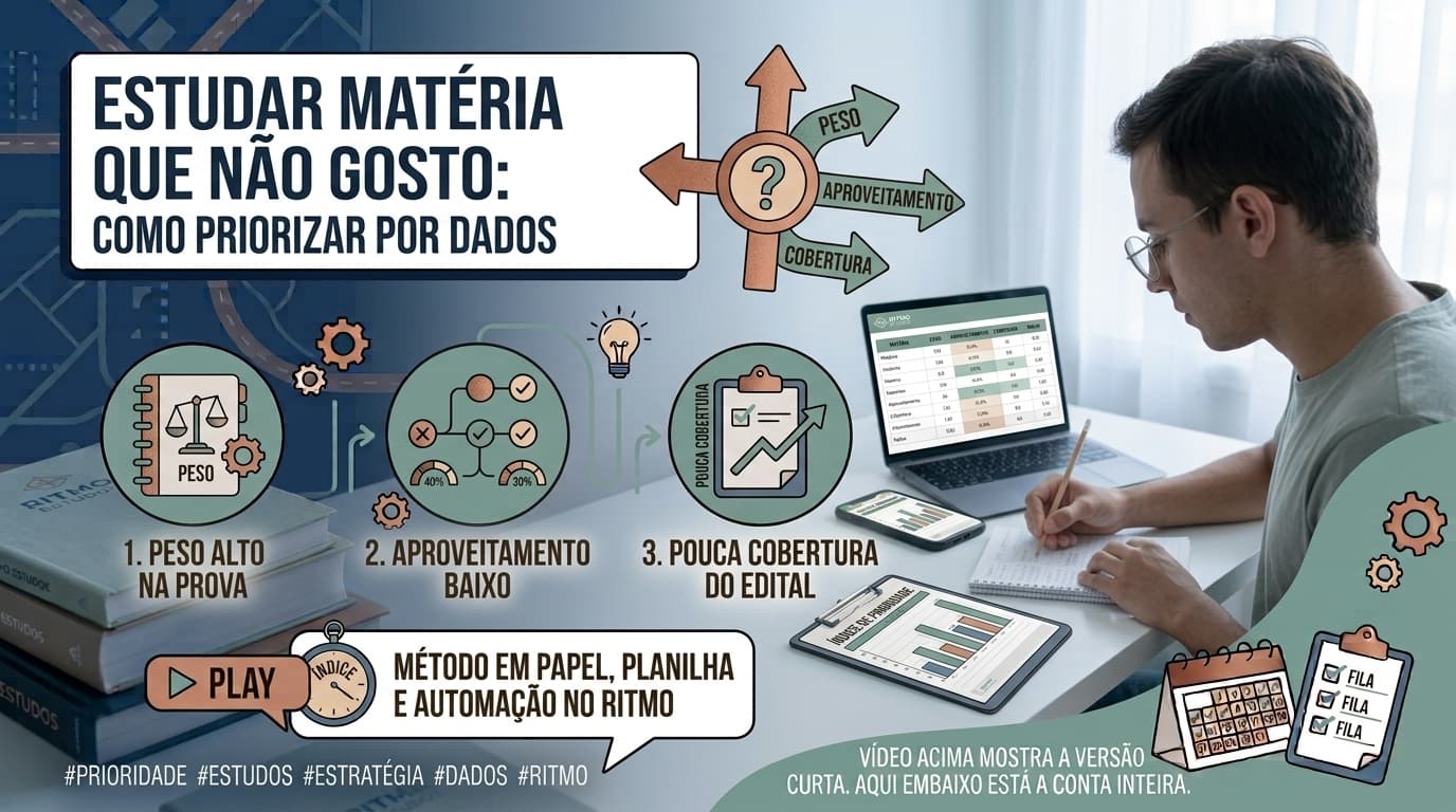 Capa do artigo: planilha com índice de prioridade das matérias, com a iguana mascote do Ritmo