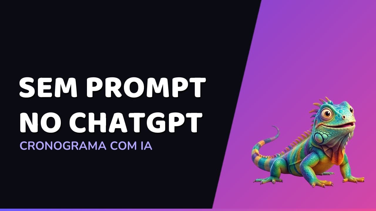 Capa do artigo: cronograma de estudos com IA, com a iguana mascote do Ritmo