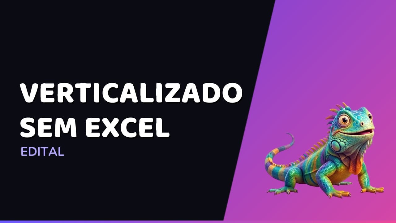 Capa do artigo: edital verticalizado, com a iguana mascote do Ritmo